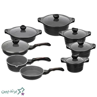 بهترین سرویس قابلمه ایرانی عروس (Aroos) دارای طراحی زیبا و مدرن، پوشش نچسب و مقاومت حرارتی بالا