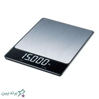 ترازوی آشپزخانه بیورر با دقت بالا مناسب برای استفاده روزمره، رژیم و اندازهگیری مواد غذایی.