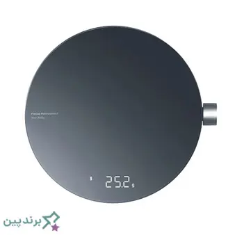 ترازوی مینیمال و مدرن آشپزخانه میجیا، دارای نمایشگر خوانا، جمعوجور و با امکان هماهنگی با موبایل