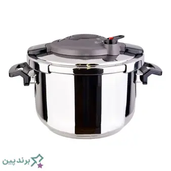 زودپز گازی کرکماز Korkmaz با دسته ارگونومیک و فشارسنج ایمن، دارای کف چندلایه با توزیع یکنواخت گرما