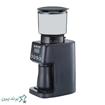 آسیاب قهوه برقی لواک با طراحی صنعتی و مخزن بزرگ دانه قهوه