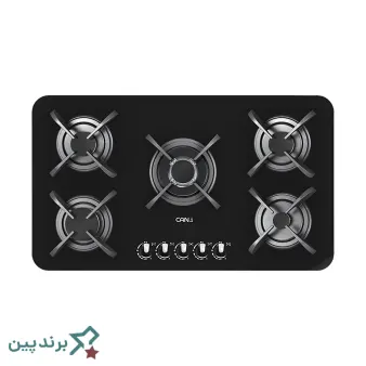 اجاق گاز صفحهای کن (Can)، مجهز به قطعات احتراق دیفندی ایتالیا و صفحه شیشهای با طراحی مینیمال