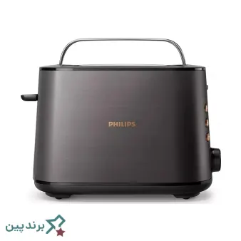 توستر فیلیپس (Philips) مجهز به کنترلر چرخشی ۸ حالته و پایه گرمکن پاپآپ