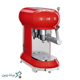قهوه ساز خانگی اسمگ (Smeg) با طراحی منحنیشکل رترو و بدنه براق