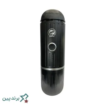 اسپرسوساز مسافرتی ایکافیلاس (iCafilas)، دارای باتری داخلی شارژی با پمپ ۱۵ بار و بدنه پلاستیکی استوانهای
