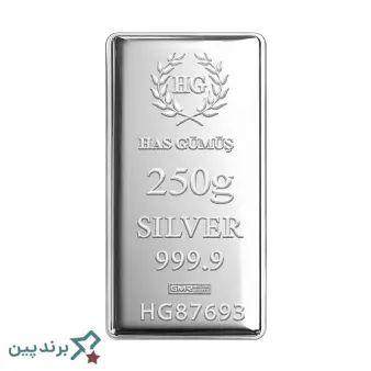 شمش نقره خالص جی ام آر (GMR)، دارای بستهبندی وکیوم کارتی با هولوگرام اصالت و سریال اختصاصی